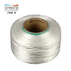 Meilleur choix Corée HYOSUNG prix usine élastique fil de lycra transparent creora 720D B grade brillant fil de spandex nu