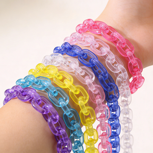 50 pièces de chaînes transparentes en forme de U, perles acryliques, matériaux de fabrication de bijoux DIY <span class=keywords><strong>pour</strong></span> <span class=keywords><strong>bracelets</strong></span>, ornements de voiture, sangles de téléphone - Product Image 3