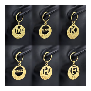 JXX Модные индивидуальные оптовые 24K позолоченные серьги высокого качества латунные классические винтажные Подвесные серьги для Кирибати - Product Image 1