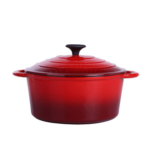 Casseroles multifonctionnelles en <span class=keywords><strong>fonte</strong></span> émaillée Fond épaissi en céramique Poignée de couvercle de casserole Ustensiles de cuisine Matériau métallique - Product Image 3