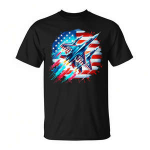 Camiseta patriótica Usa Jets con diseño de bandera estadounidense del 4 de julio - Product Image 2