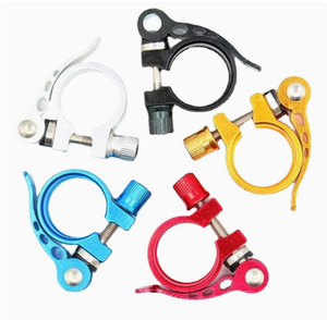 Collier de selle de vélo en aluminium coloré réglable en hauteur avec boulon de fixation rapide pour vélo - Product Image 2
