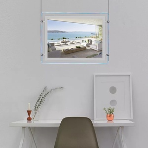 Hanging Advertising <b>Led</b> <b>Light</b> <b>Box</b> Oem A3 A4 Real Estate Window <b>Led</b> Display Crystal Slim <b>Light</b> <b>Box</b> - Product Image 4
