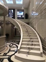 TAKA – escalier en marbre à motif de fleurs pour hôtel/villa, design de luxe
