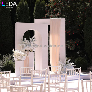 LEDA - Suministros de Decoración para Bodas al Aire Libre, Juego de Dos Piezas de Acrílico Blanco Cuadrado de Alta Calidad para Eventos - Product Image 2