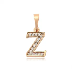 35492 Xuping jewelry Fashion exquisite diamond set letter series Z new 18K gold religious series pendant