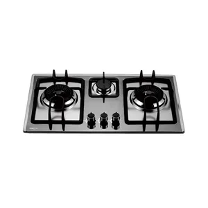 3 burners build in glass top China gas stove/gas hob