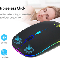 Mini-souris sans fil, pièces, éclairage led ultra fin, silencieux, pour ordinateur portable