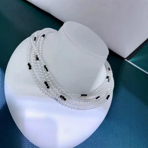 Collar de Perlas Multicapa de Coral de Lujo Europeo Americano, Chapado en Oro de 18K, para Bodas y Cenas - Product Image 2