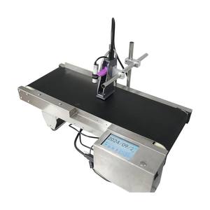 Máquina de impresión de fecha y código de lote transportador de velocidad ajustable automático en línea escritorio Tij codificador de inyección de tinta cartuchos de tinta - Product Image 1