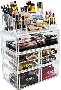 Organizador de maquillaje cosmético caja de almacenamiento de acrílico multinivel organización transparente grande barato personalizado - Product Image 4