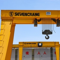 SEVENCRANE 40t Rubber Tyred Gantry Crane Tugas Berat Elektrik untuk Pelabuhan dan Area Kontainer