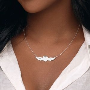 Moda 18K chapado en oro Big Sis <span class=keywords><strong>Lil</strong></span> Sis collar delicado impermeable y alto pulido joyería Regalo De hermana a hermana - Product Image 2