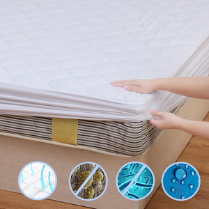 Bán buôn 100% polyester nệm bảo vệ giường lỗi bằng chứng không thấm nước không gây dị ứng dành cho người lớn được trang bị tấm phong cách - Product Image 1