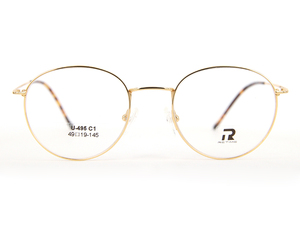 Lunettes de vue unisexes rétro de forme ronde avec branches ultra-fines et logo personnalisé en métal - Product Image 5