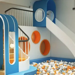 Terrain de jeux d'intérieur pour enfants, nouvelle collection 2019, Design moderne, surface souple et compacte avec petite piscine à boules pour soins du jour