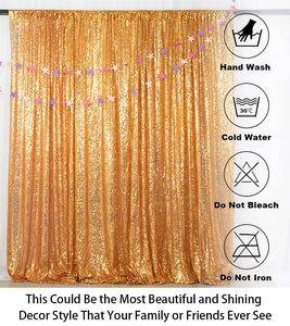 Vàng sequin Backdrop Rèm long lanh vàng nền màn lấp lánh Nhiếp ảnh Backdrop tiệc cưới sinh nhật tường trang trí - Product Image 5