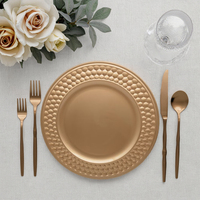 Assiette de présentation en plastique durable de 13 pouces, couleur personnalisée, écologique, pour mariage, fête, restaurant familial, décoration d'hôtel