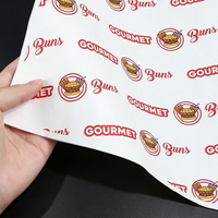 Papier sulfurisé personnalisé avec logo de marque, résistant à la graisse, pour emballage alimentaire, boulangerie et traiteur