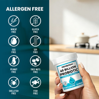 Probiotiques pour femmes et hommes, sans OGM, 60 milliards de UFC, 10 souches, 30 capsules