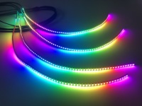 Tira de Luces LED SK6812RGBW con Secuencia de Color GRB, Control por Aplicación, Tubos Flexibles de 24 Pulgadas, Luces para Automóvil