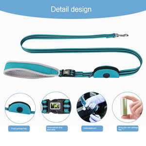 All'ingrosso una nuova generazione di guinzaglio esterno in nylon per animali domestici multifunzionale a mani libere con distributore di sacchetti per cani - Product Image 2
