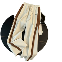 Ensemble décontracté pour femmes d'automne avec veste à capuche et pantalon large en coton et polyester, tenue deux pièces