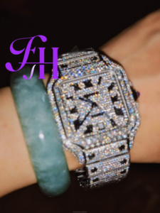 Orologio di Lusso con Diamante Moissanite di Alta Qualità Certificato D VVS Cinturino in Acciaio Inossidabile 20mm Resistente all'Acqua Cristallo Zaffiro ETA - Product Image 2