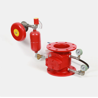 Katup Periksa Alarm Basah Fleksibel Berflens dengan Pengukur Tekanan & Motor Air Besi Ulet untuk Sistem Sprinkler