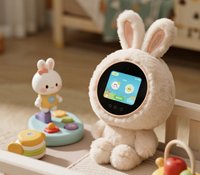 Fabricante de juguetes de peluche AI seguros para niños | Robot de conejito emocional personalizable con juegos de aprendizaje de historias multilingües-OEM Direct