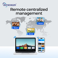 Pantalla Comercial Interactiva INGSCREEN, Reproductor de Publicidad LCD Android 2G+32G con WiFi y Ethernet para Soluciones de Edificios Inteligentes