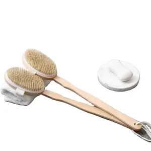 Eco Clean Wooden Body Body Brush Long Handle Brush For Clean With Wooden Handle