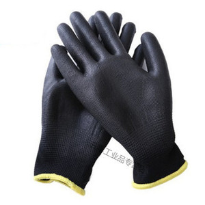Guantes negros recubiertos de PU, guantes de trabajo, estilo industrial ligero, transpirables, delgados, resistentes al desgaste, adecuados para entrega urgente - Product Image 5