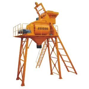 Minrui 1000L JS1000 Twin Shaft Concrete Mixer 1m3 Capacity