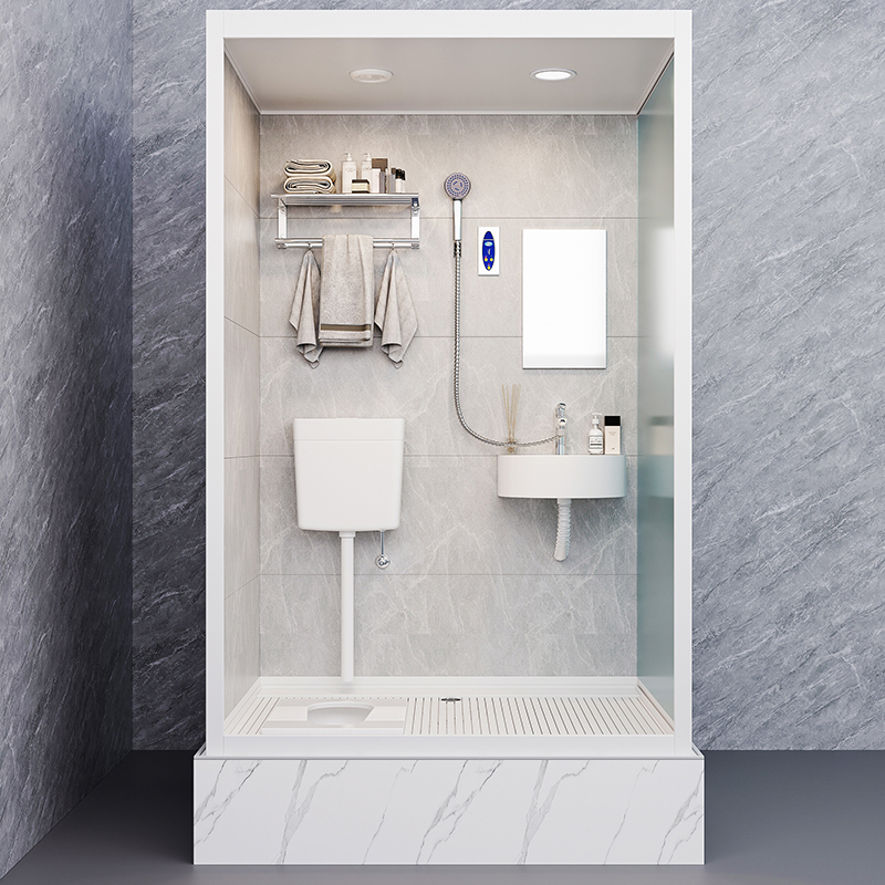 Prefabricated Hotel All in One Bathroom Integrated Shower Bathroom With Toilet 3