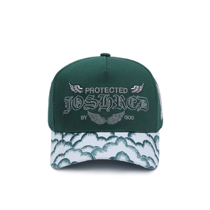 Mũ lưỡi trai thêu nổi 3D kiểu dây thừng, <span class=keywords><strong>5</strong></span> tấm, hai màu, chất liệu vải bố, đáy trắng trơn, chất liệu cotton, kiểu mũ bóng chày dành cho bố - Product Image 6