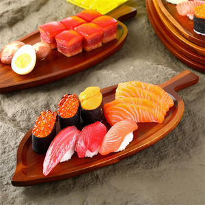 Khay đựng trái cây, phô mai, đồ ăn nhẹ bằng gỗ hình lá, làm từ gỗ keo - Product Image 5