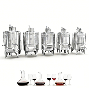 Tanques de Almacenamiento de Vino de Acero Inoxidable de 1000L, Tanque de Fermentación Redondo con Camisa de Enfriamiento, Superventas en China - Product Image 2
