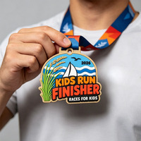 Médaille de club sportif personnalisée en PVC souple 3D, flexible, écologique, imprimée UV, colorée, directement de l'usine