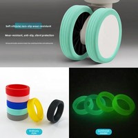 Personnalisation du LOGO, style urbain simple, protections de roues en silicone pour valises, résistantes à l'usure, réfléchissantes pour la sécurité nocturne