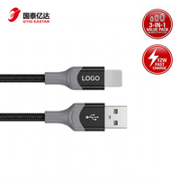 Câble USB-A vers Lightning 12W, lot de 3 (1,2 m + 1,8 m + 3 m), charge rapide 2,4 A, tressé en nylon pour iPhone, iPad, appareil photo, écouteurs