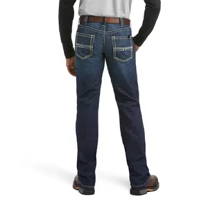 Pantalones vaqueros de alta calidad para hombre, Jeans de corte de bota de diseño personalizado, Jeans de pierna recta de vaquero