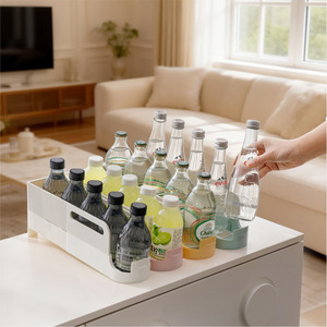 Organizador de nevera plegable y extensible, estante de almacenamiento de bebidas para refrescos, cerveza, estante para bebidas, cajón, gabinete - Product Image 3