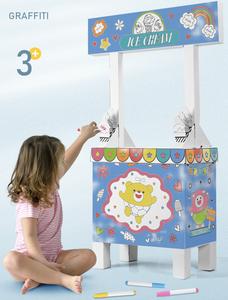 Personalizado Ignite niños imaginación 3D soporte de helado artesanía niños DIY pintura para colorear cartón jugar casa juguete educativo - Product Image 3