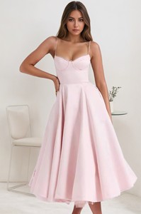 Abito da Ballo Midi <span class=keywords><strong>Chic</strong></span> da Donna 2025 con Maniche a Sbuffo, Vestito da Sera Sexy a Tinta Unita con Bottoni per Feste Estive, Autunnali e Primaverili ODM - Product Image 3