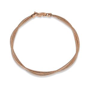 Gemnel สร้อยข้อมือโซ่เกลียวชุบทอง2เส้นสำหรับผู้หญิงกำไลข้อมือสัมผัสแบบเรียบง่ายเกรดสูง - Product Image 6