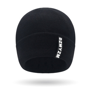 DZMYZM Knitted Ski Cap Black Warm Windproof Adult Sports Hat - Product Image 1
