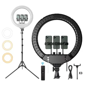 Anneau lumineux led 14 pouces 36 cm pour selfie tiktok living video fill light avec trépied et télécommande