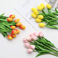 Real Touch Blanc Tulipes Artificielles Fleurs Maison Décoration De Table De Mariage Saint Valentin Bouquet Partie Centres De Table Étanche