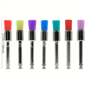 50-100 brosses de polissage en nylon, têtes de brosse à poils souples et denses avec tige de 2,35 mm, outil rotatif de nettoyage et de polissage, brosses de polissage colorées - Product Image 2